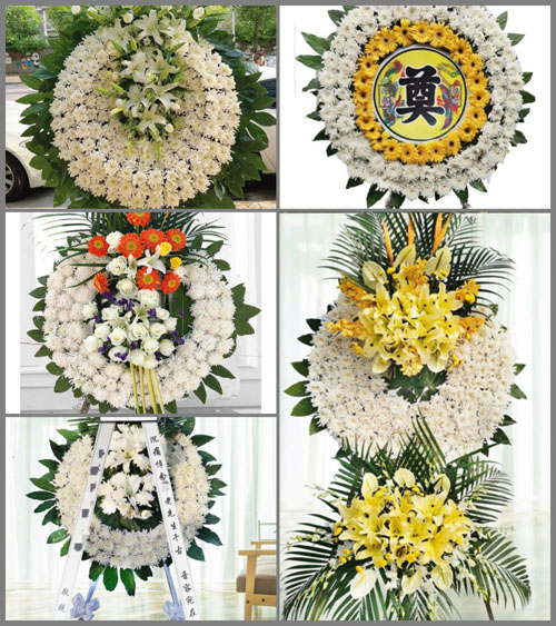 山东青岛即墨市鳌山卫街道下庄子村花圈速递